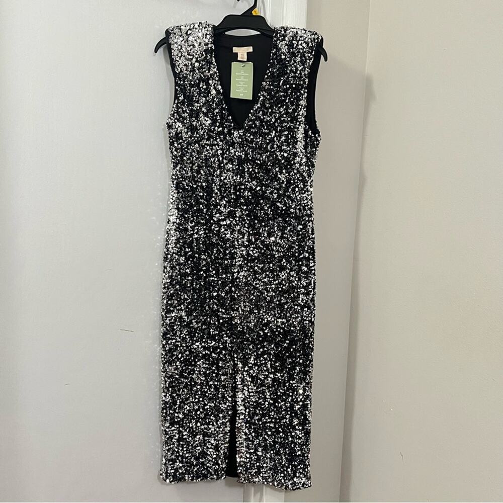 H&M SEQUINED SLIT-HEM DRESS Dress - Picture 7 of 15